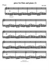 Piece for flute and piano (2) - piano part
