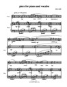 Piece for piano and vocalise
