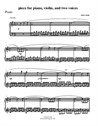 Piece for piano, violin and two voices – piano part