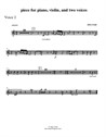 Piece for piano, violin and two voices – voice 2 part
